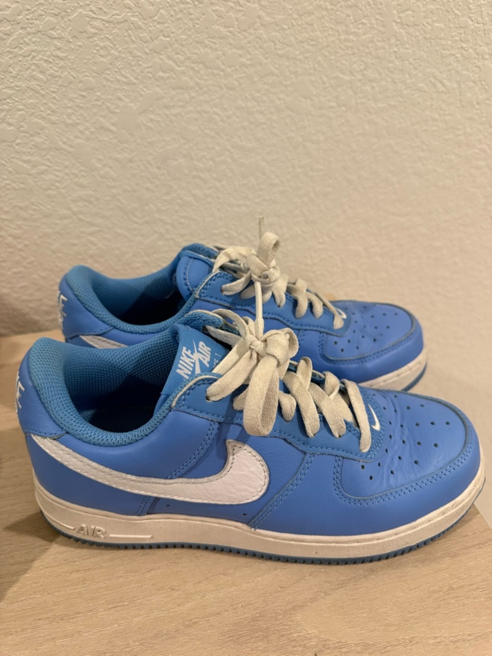 Nike Blue and White Low-Top Sneakers